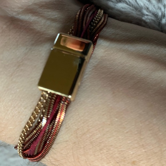 MULTISTRAND CHAIN BEADED WRAP BRACELET WITH CUT CRYSTAL BEADS AND MAGNET CLASP - Picture 4 of 6